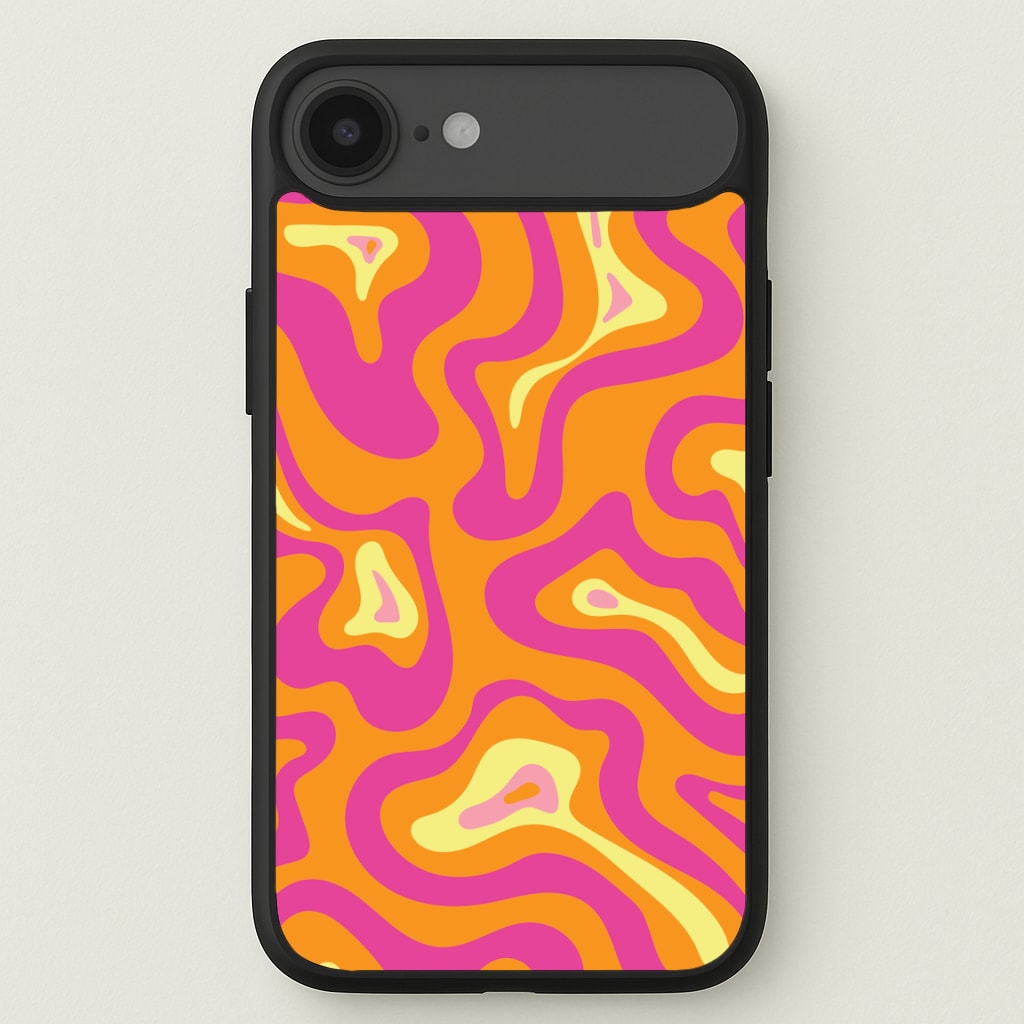Orange And Pink Psychedelic Pattern Phone Case for iPhone 17 Air