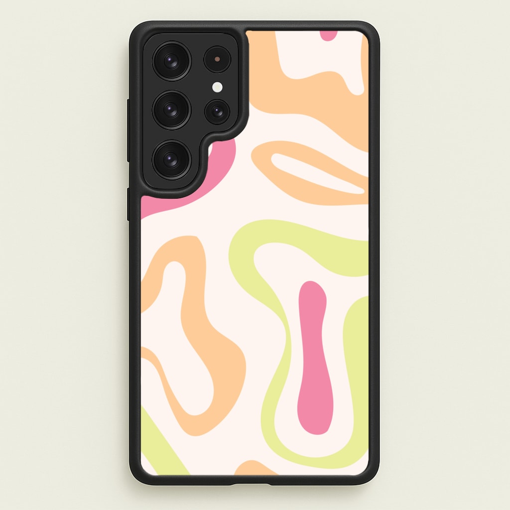 Pastel Shades Psychedelic Pattern - Psychedelic Phone Case for Galaxy S22 Ultra