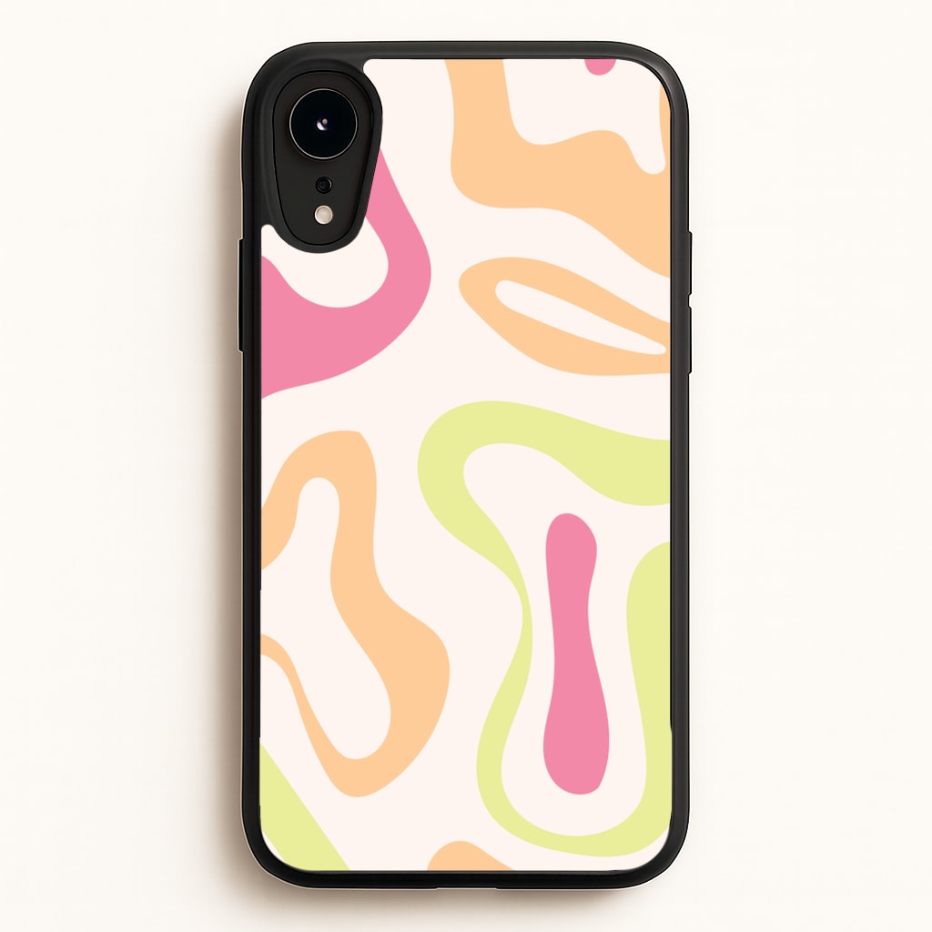 Pastel Shades Psychedelic Pattern - Psychedelic Phone Case for iPhone XR