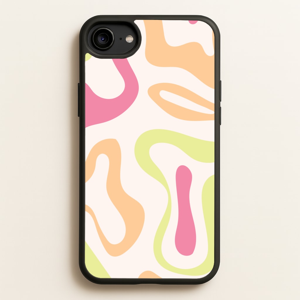 Pastel Shades Psychedelic Pattern - Psychedelic Phone Case for iPhone 6 / 7 / 8 / SE