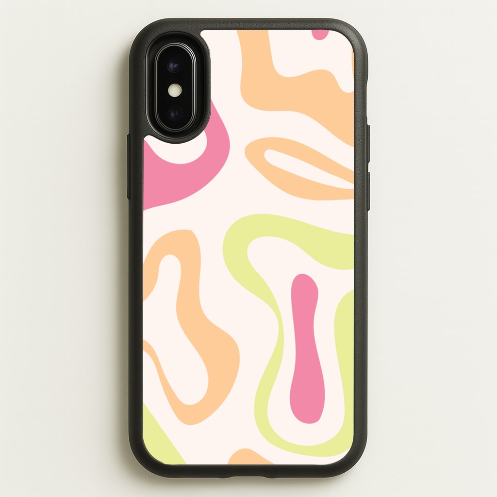 Pastel Shades Psychedelic Pattern - Psychedelic Phone Case for iPhone X / XS