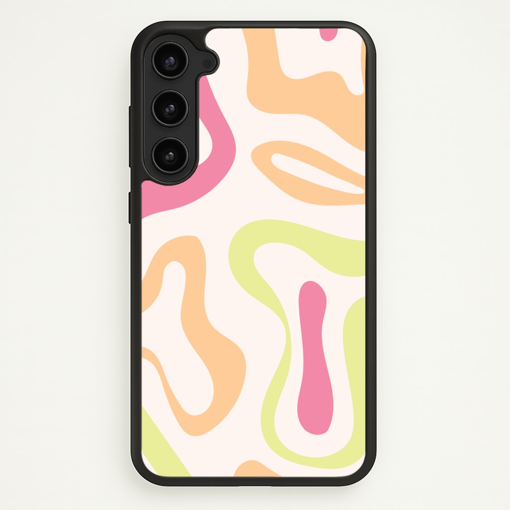 Pastel Shades Psychedelic Pattern - Psychedelic Phone Case for Galaxy S23 Plus
