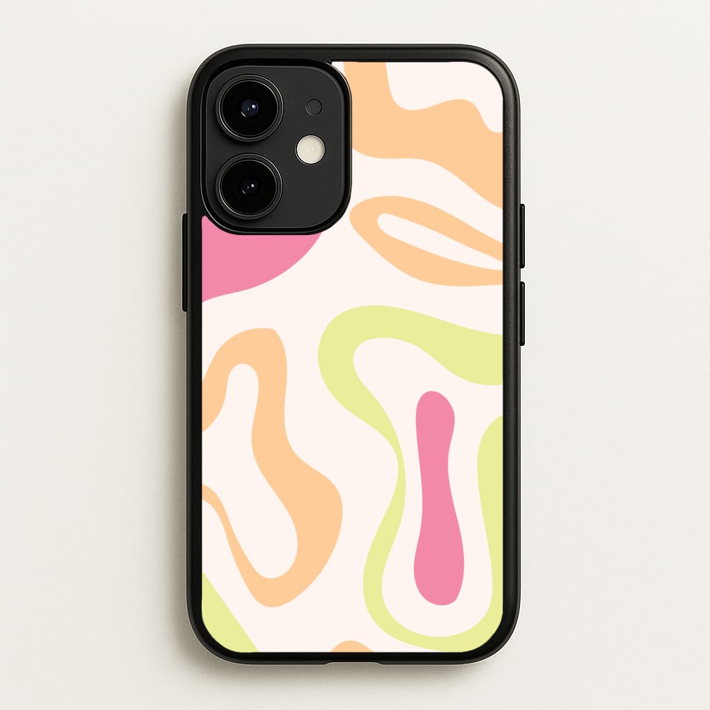 Pastel Shades Psychedelic Pattern - Psychedelic Phone Case for iPhone 12 / 12 Pro