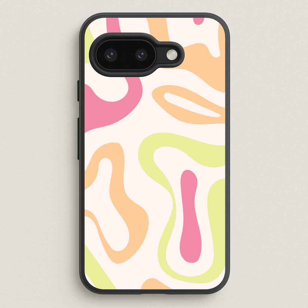 Pastel Shades Psychedelic Pattern - Psychedelic Phone Case for Google Pixel 9a