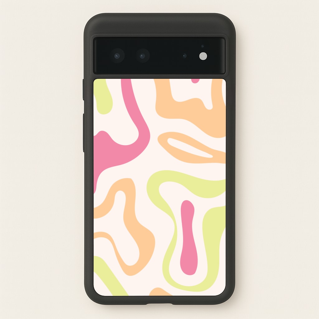 Pastel Shades Psychedelic Pattern - Psychedelic Phone Case for Google Pixel 6