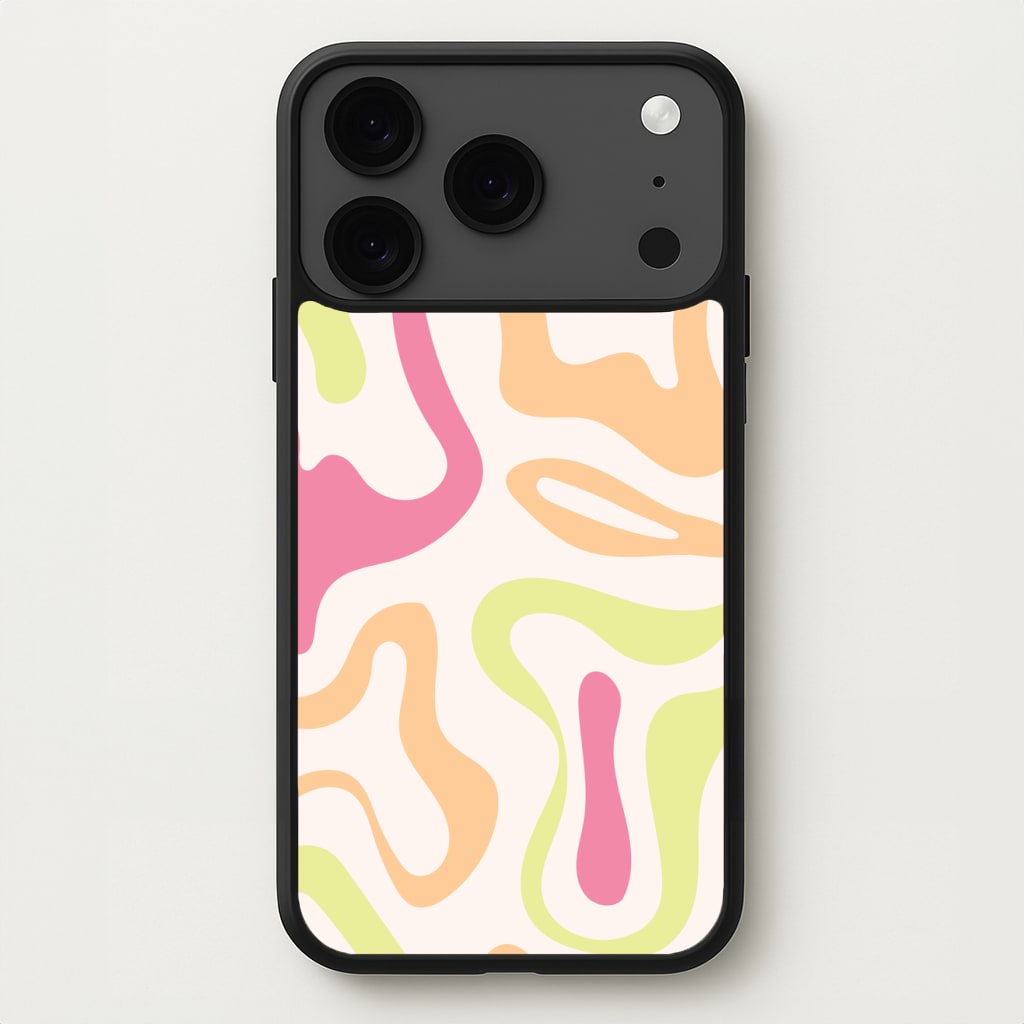 Pastel Shades Psychedelic Pattern Phone Case for iPhone 17 Pro