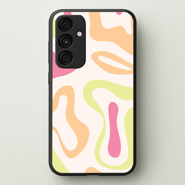 Pastel Shades Psychedelic Pattern - Psychedelic Phone Case for Galaxy A35