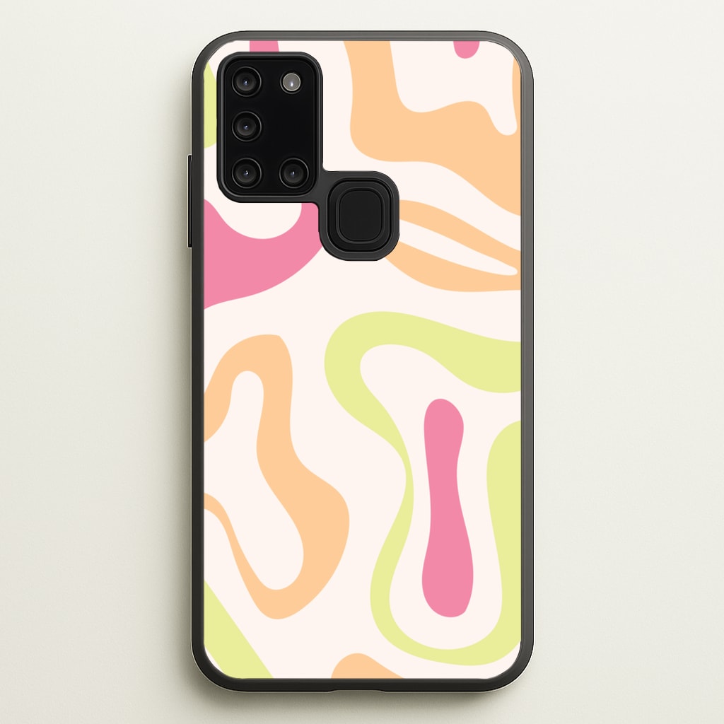 Pastel Shades Psychedelic Pattern - Psychedelic Phone Case for Galaxy A21s