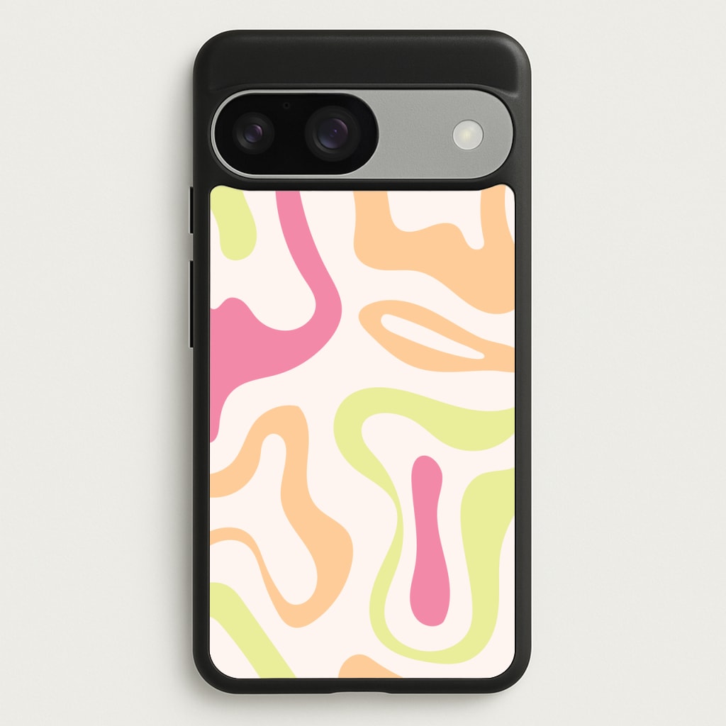 Pastel Shades Psychedelic Pattern - Psychedelic Phone Case for Google Pixel 9 / 9 Pro