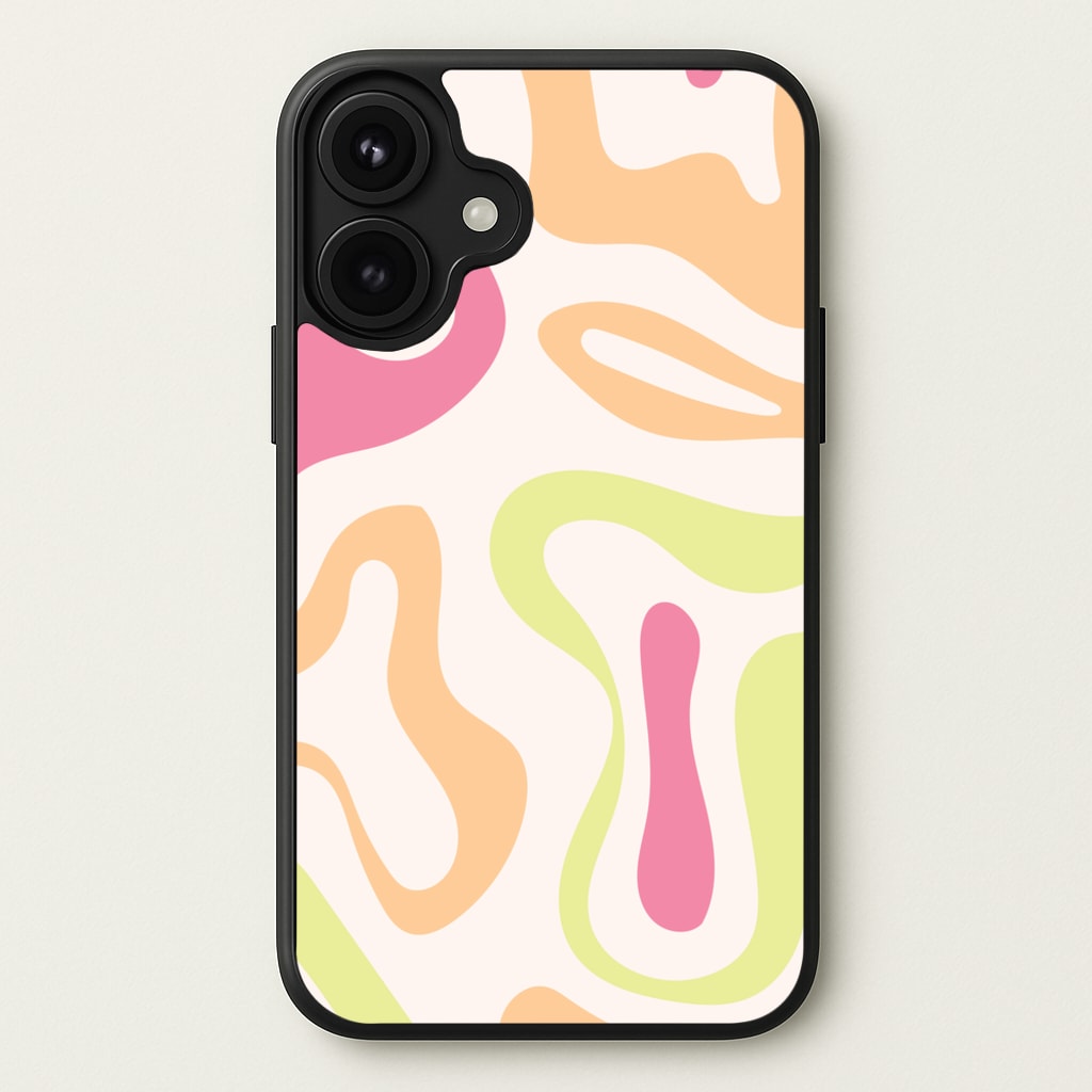 Pastel Shades Psychedelic Pattern Phone Case for iPhone 17