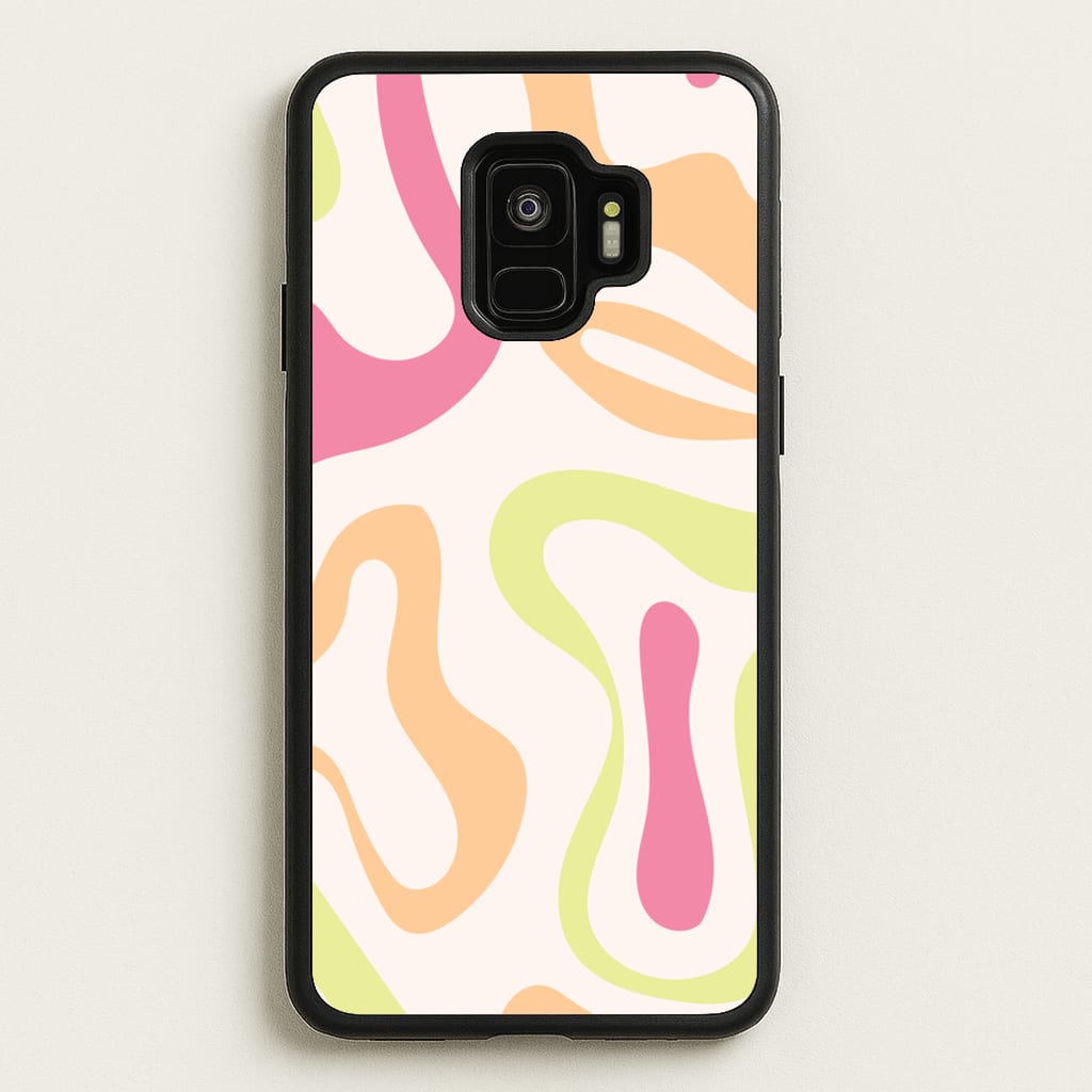 Pastel Shades Psychedelic Pattern - Psychedelic Phone Case for Galaxy S9