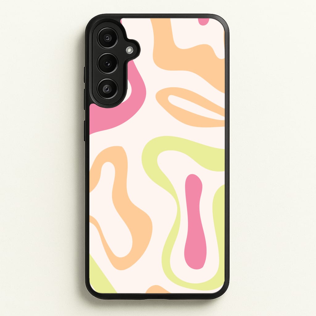 Pastel Shades Psychedelic Pattern - Psychedelic Phone Case for Galaxy A34