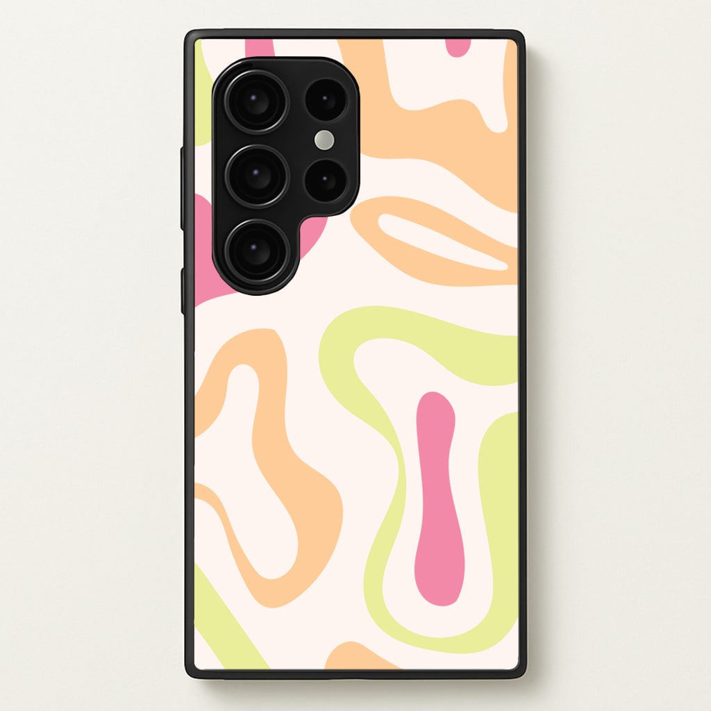 Pastel Shades Psychedelic Pattern - Psychedelic Phone Case for Galaxy S24 Ultra