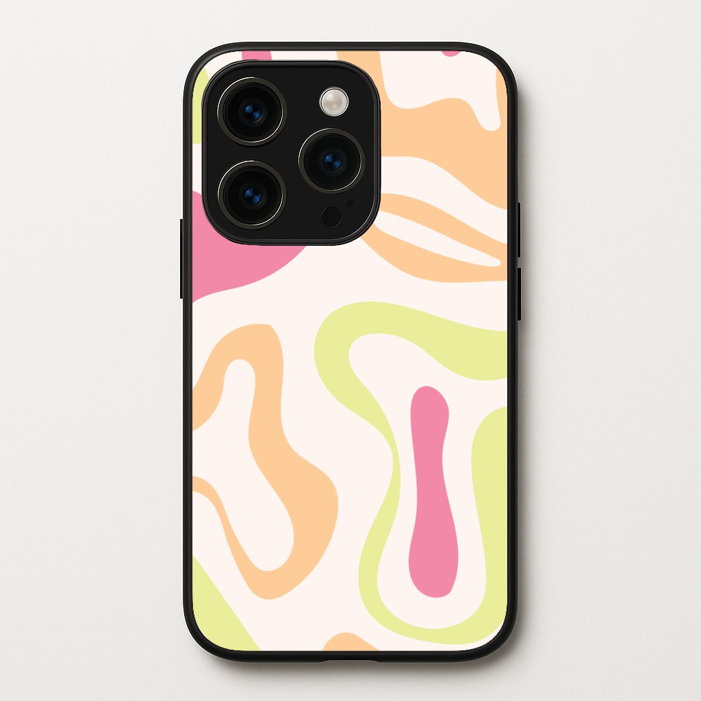 Pastel Shades Psychedelic Pattern - Psychedelic Phone Case for iPhone 14 Pro
