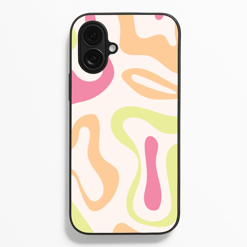 Pastel Shades Psychedelic Pattern - Psychedelic Phone Case for iPhone 16 Plus