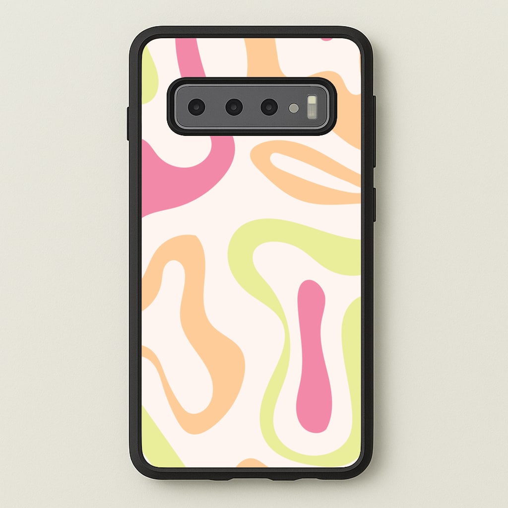 Pastel Shades Psychedelic Pattern - Psychedelic Phone Case for Galaxy S10 Plus