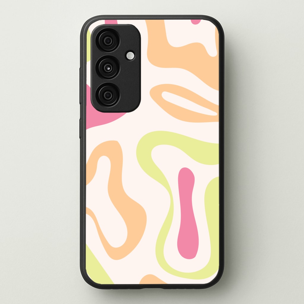 Pastel Shades Psychedelic Pattern - Psychedelic Phone Case for Galaxy A55