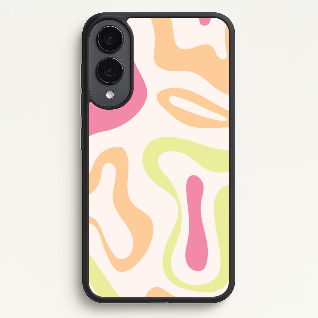 Pastel Shades Psychedelic Pattern - Psychedelic Phone Case for Galaxy S25 Edge