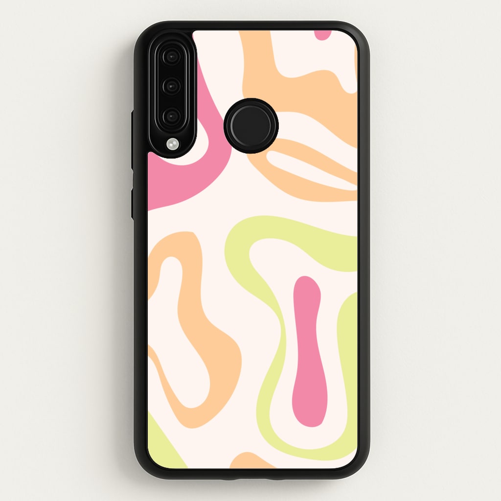 Pastel Shades Psychedelic Pattern - Psychedelic Phone Case for Huawei P30 Lite