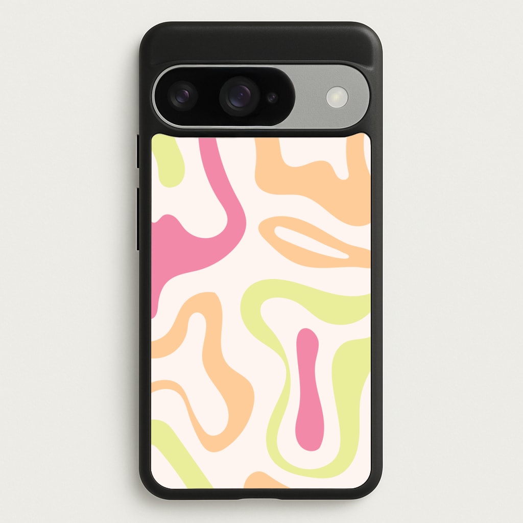 Pastel Shades Psychedelic Pattern Phone Case for Google Pixel 10 / 10 Pro