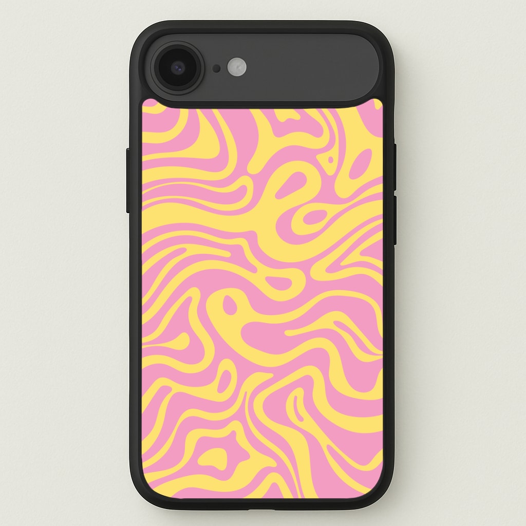 Yellow And Pink Waves Pattern Phone Case for iPhone 17 Air