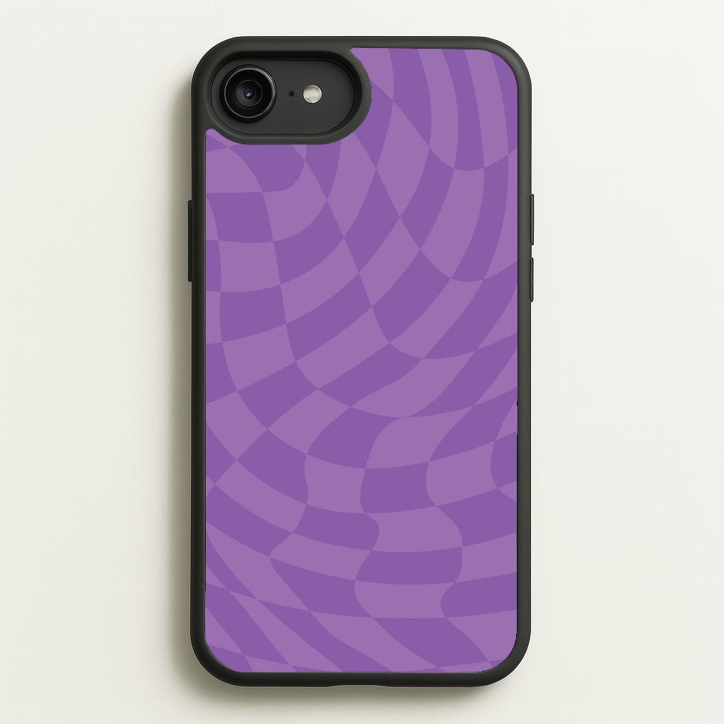 Purple Trippy Checkerboard Pattern - Psychedelic Phone Case for iPhone 6 Plus / 7 Plus / 8 Plus
