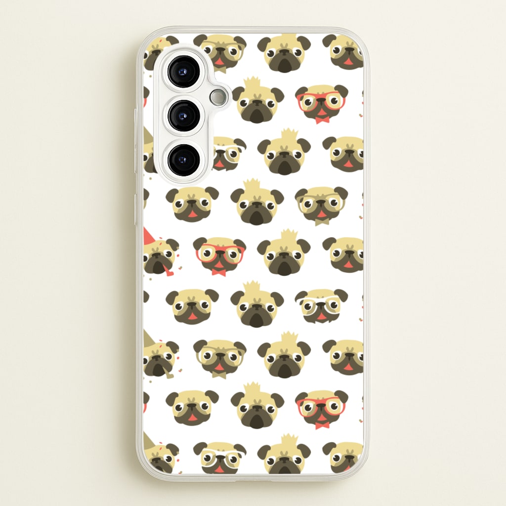 Pug Life - Pug Pattern - Phone Case for Galaxy A54