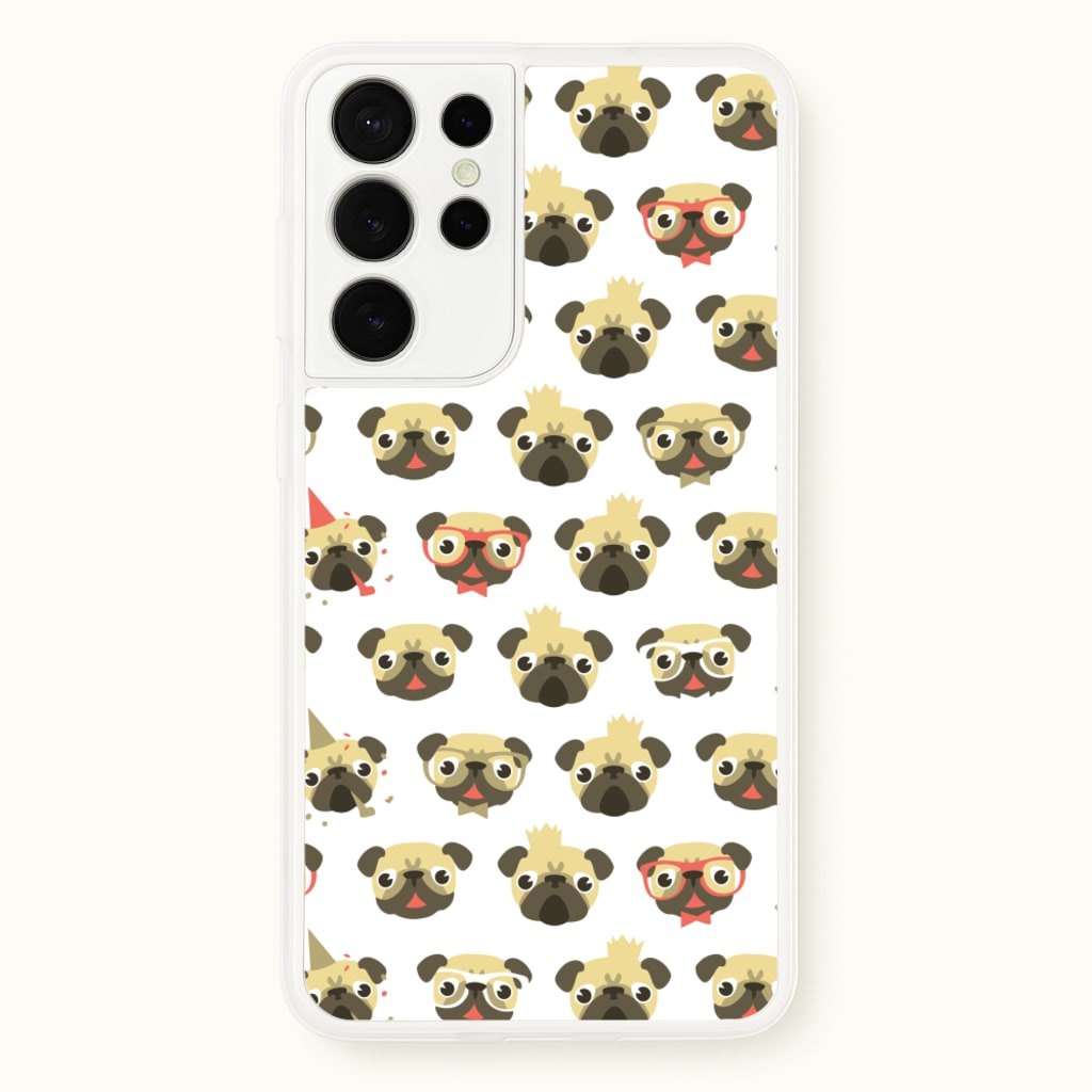 Pug Life - Pug Pattern - Phone Case for Galaxy S21 Ultra