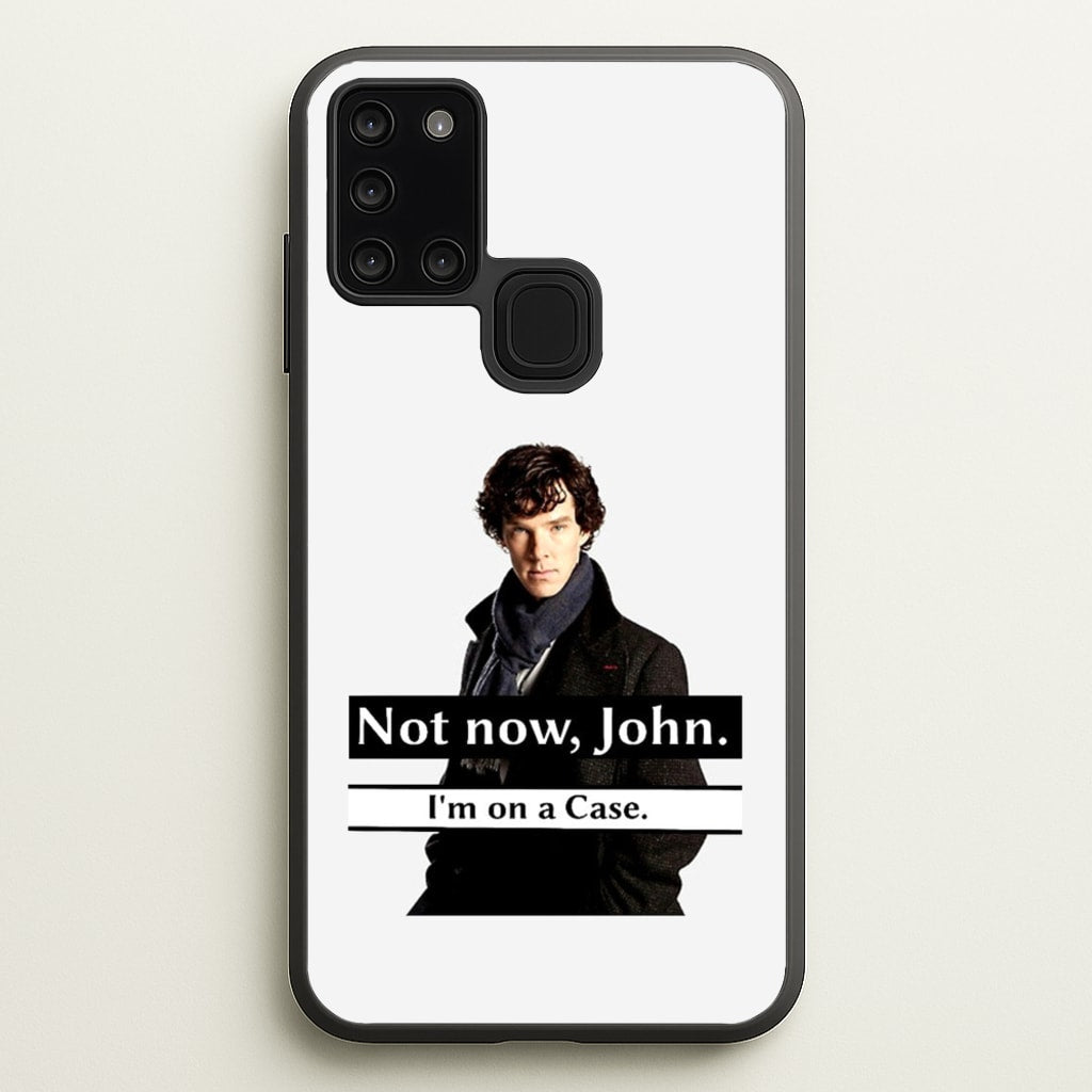 I'm on a Case Holmes Pun - Sherlock Phone Case for Galaxy A21s