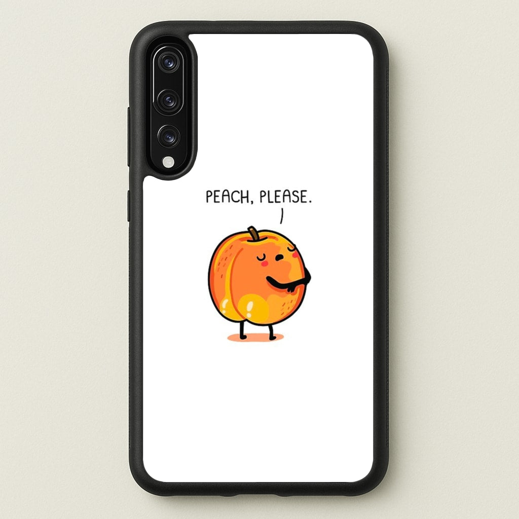 Peach, Please - Funny Pun - Phone Case for Huawei P20 Pro