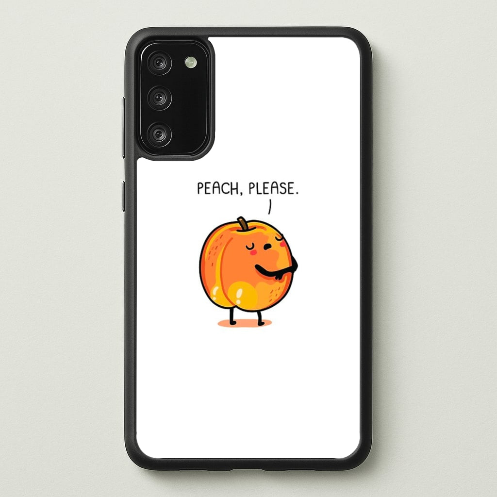 Peach, Please - Funny Pun - Phone Case for Galaxy S20FE