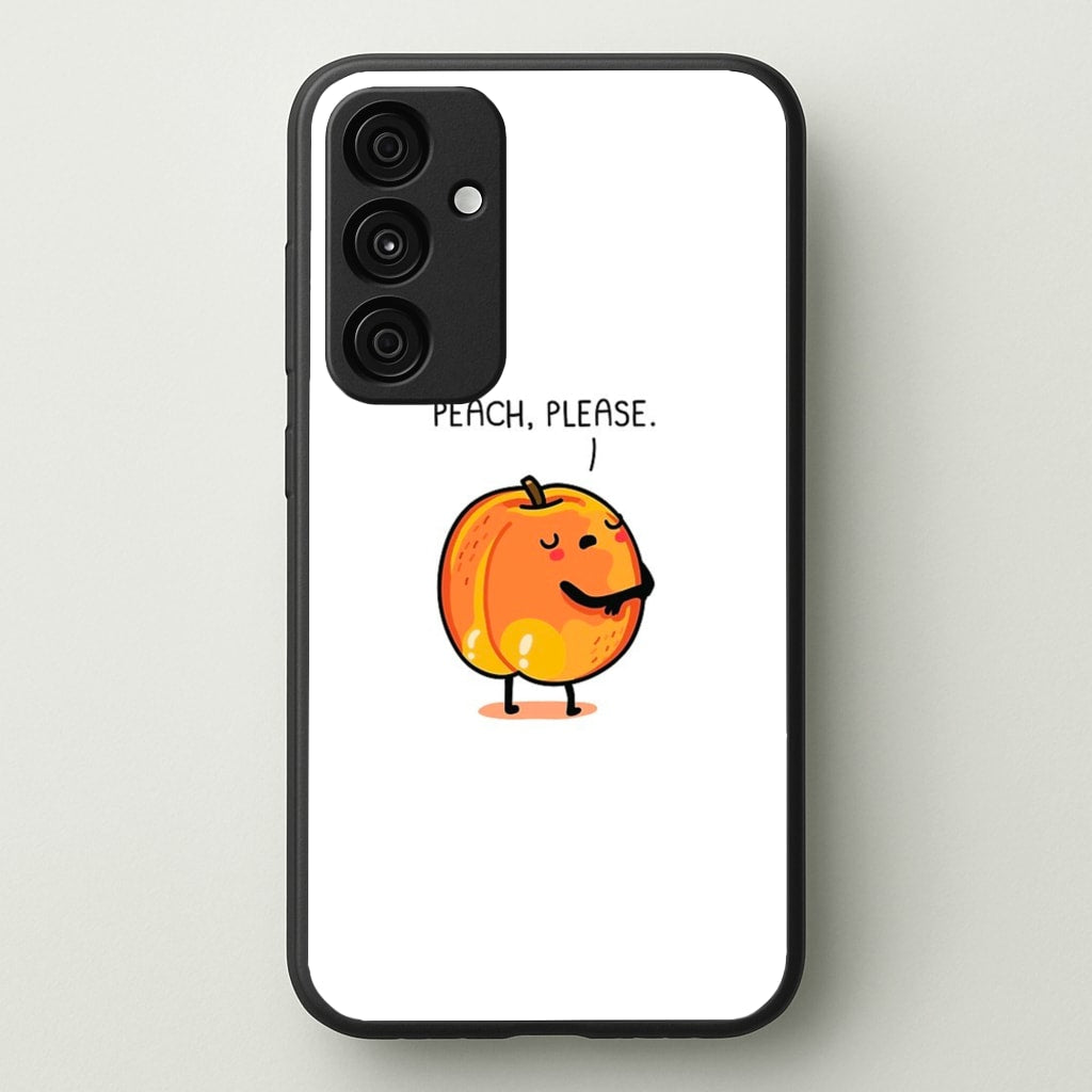 Peach, Please - Funny Pun - Phone Case for Galaxy A55