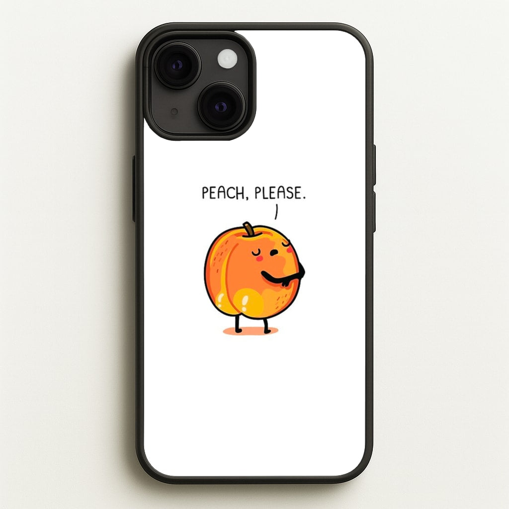 Peach, Please - Funny Pun - Phone Case for iPhone 13 Mini