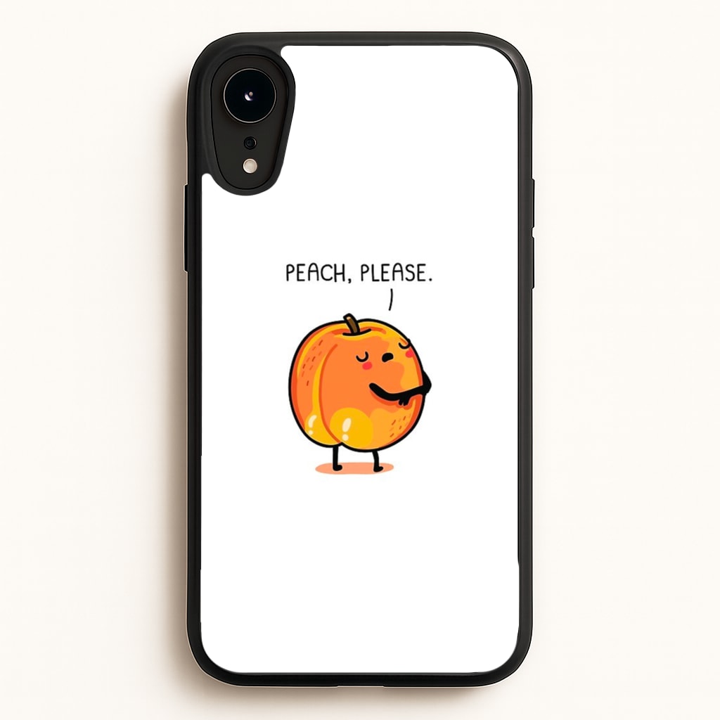 Peach, Please - Funny Pun - Phone Case for iPhone XR