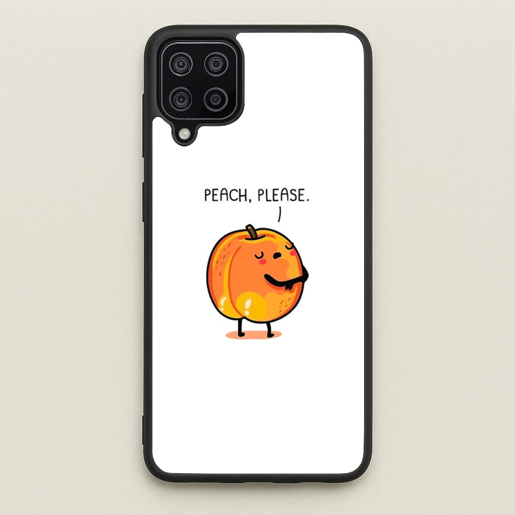 Peach, Please - Funny Pun - Phone Case for Galaxy A12