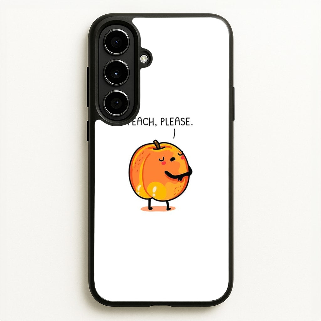 Peach, Please - Funny Pun - Phone Case for Galaxy A56