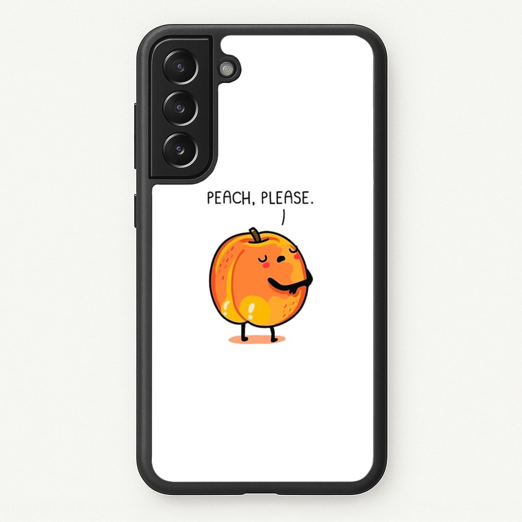 Peach, Please - Funny Pun - Phone Case for Galaxy S21FE