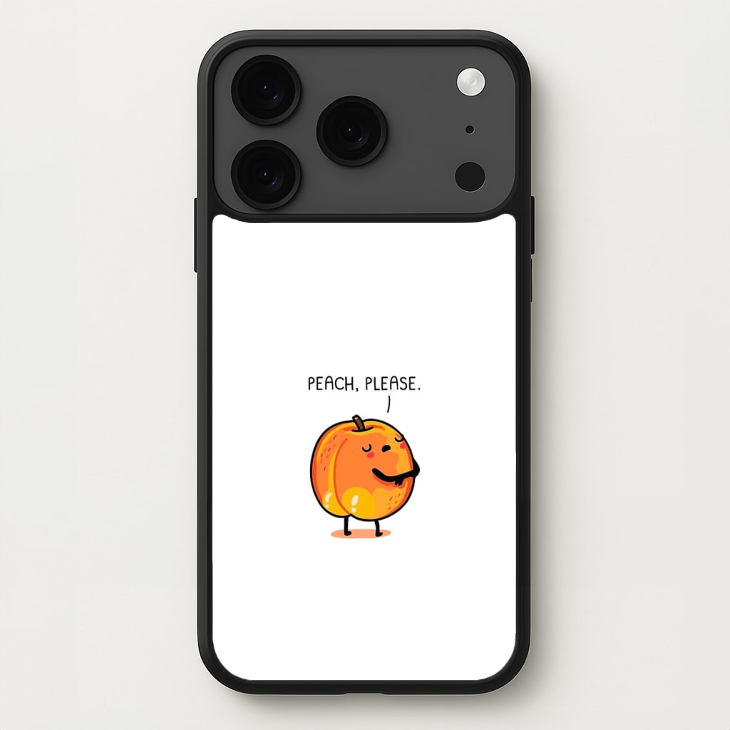 Peach, Please - Funny Pun Phone Case for iPhone 17 Pro Max