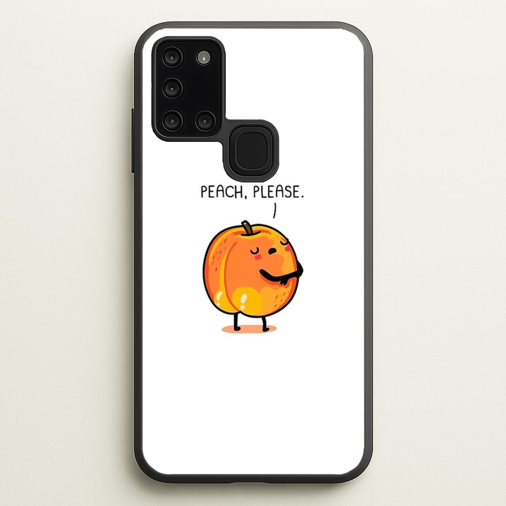 Peach, Please - Funny Pun - Phone Case for Galaxy A21s