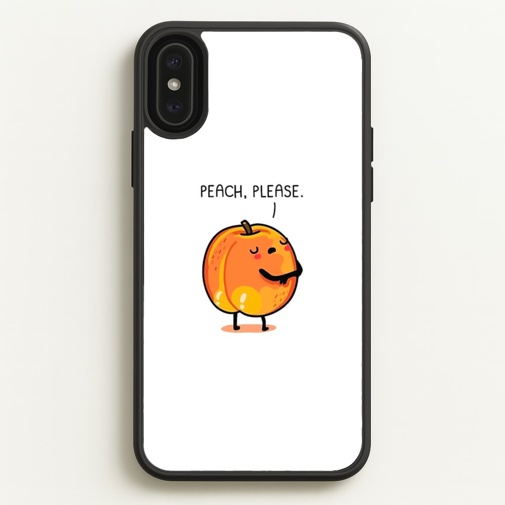 Peach, Please - Funny Pun - Phone Case for iPhone XS Max