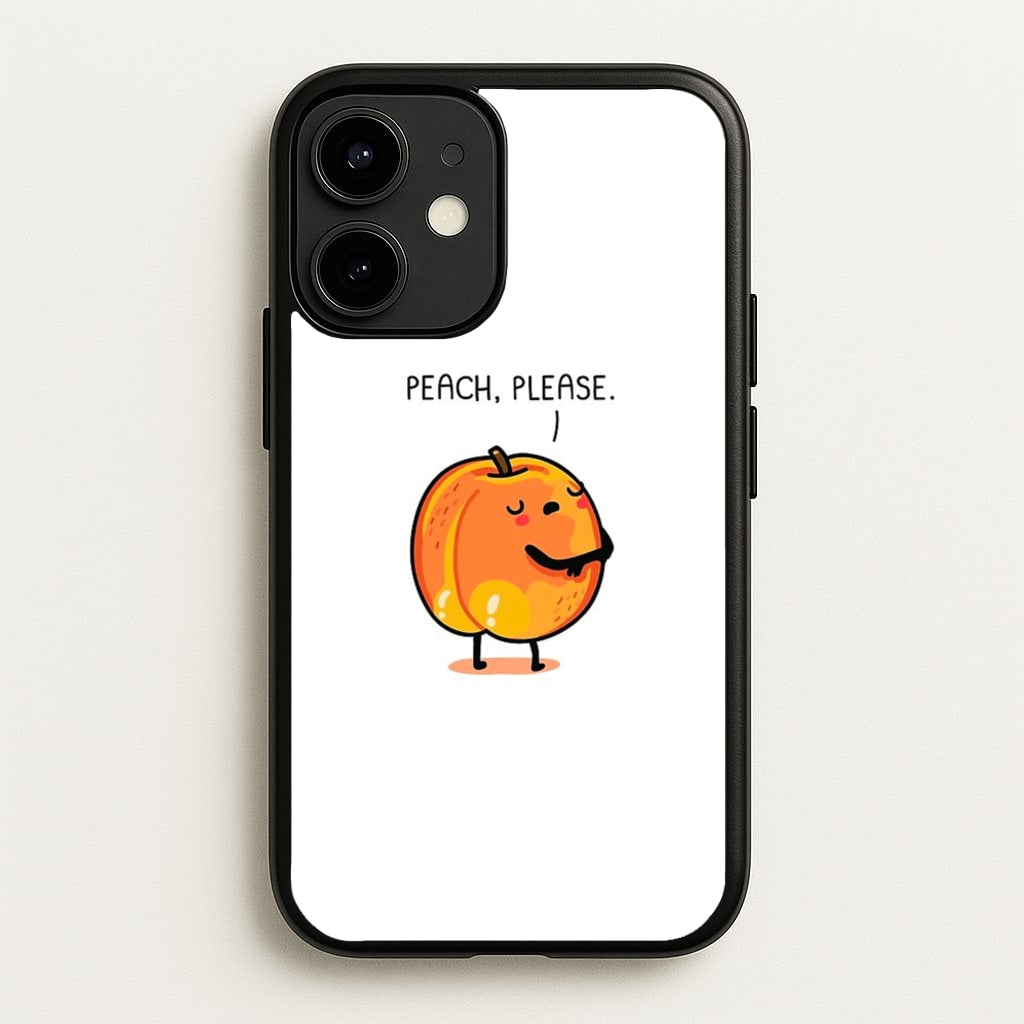 Peach, Please - Funny Pun - Phone Case for iPhone 12 Mini