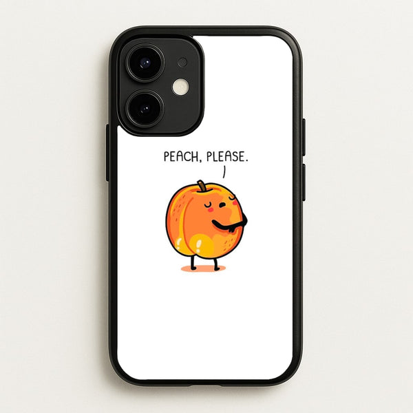Peach, Please - Funny Pun - Phone Case for iPhone 12 / 12 Pro