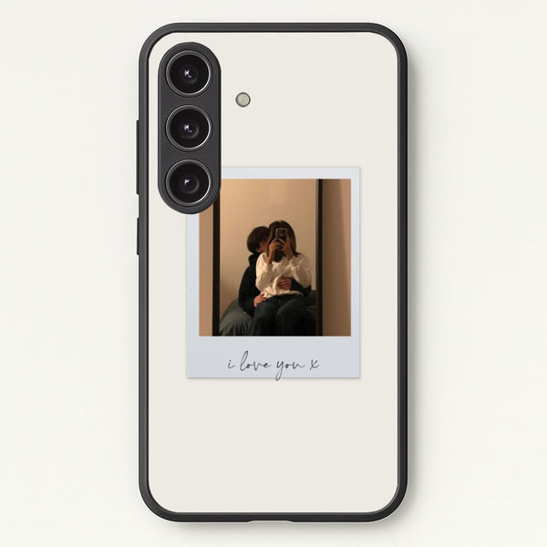 I Love You Polaroid - Personalised Couples - Personalised Valentine's Day Phone Case for Galaxy S25