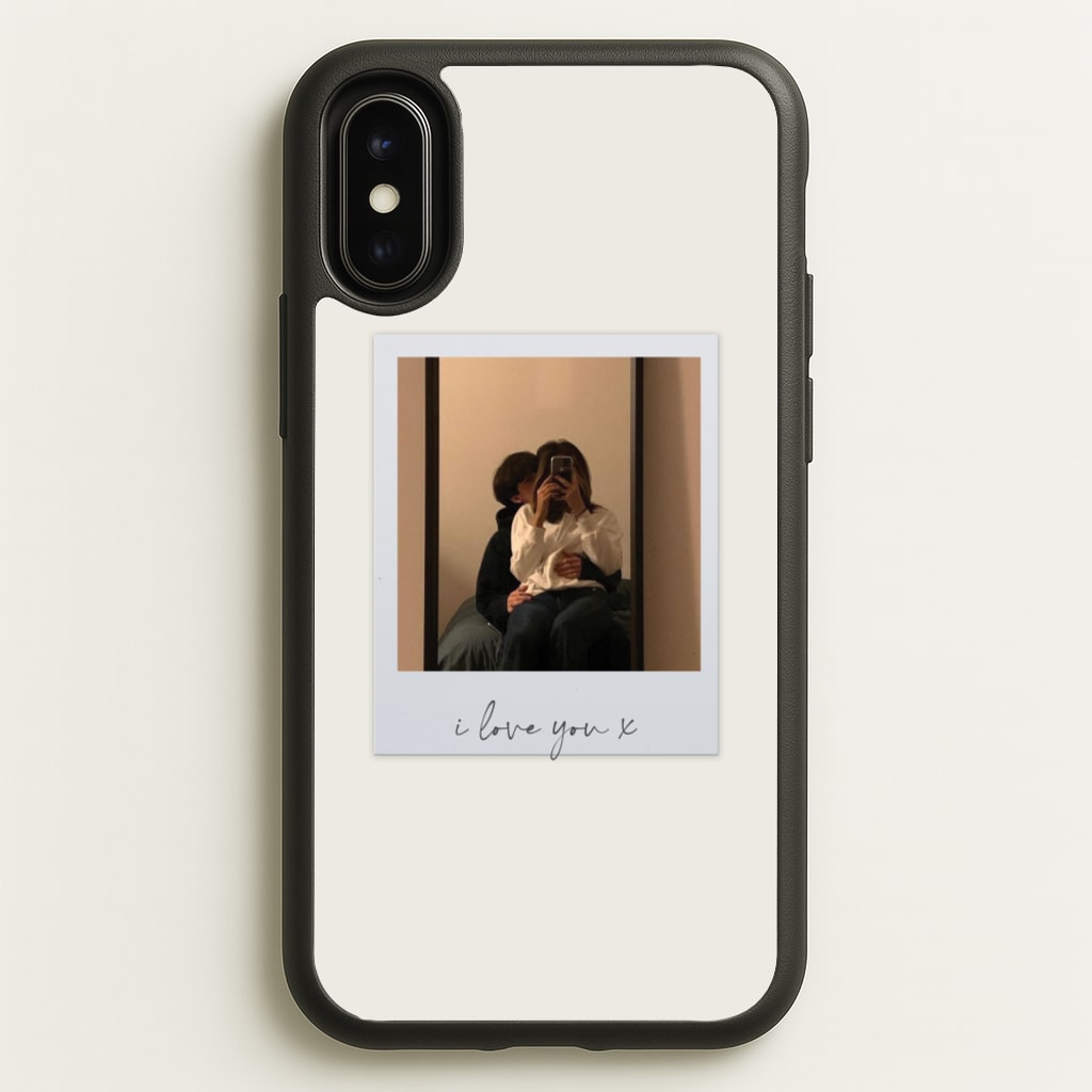 I Love You Polaroid - Personalised Couples - Personalised Valentine's Day Phone Case for iPhone X / XS