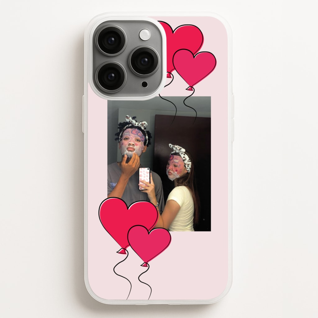 Heart Balloons - Personalised Couples - Personalised Valentine's Day Phone Case for iPhone 16 Pro Max