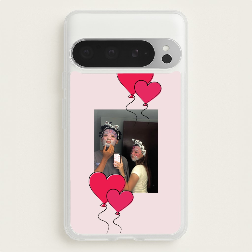 Heart Balloons - Personalised Couples - Personalised Valentine's Day Phone Case for Google Pixel 9 Pro XL
