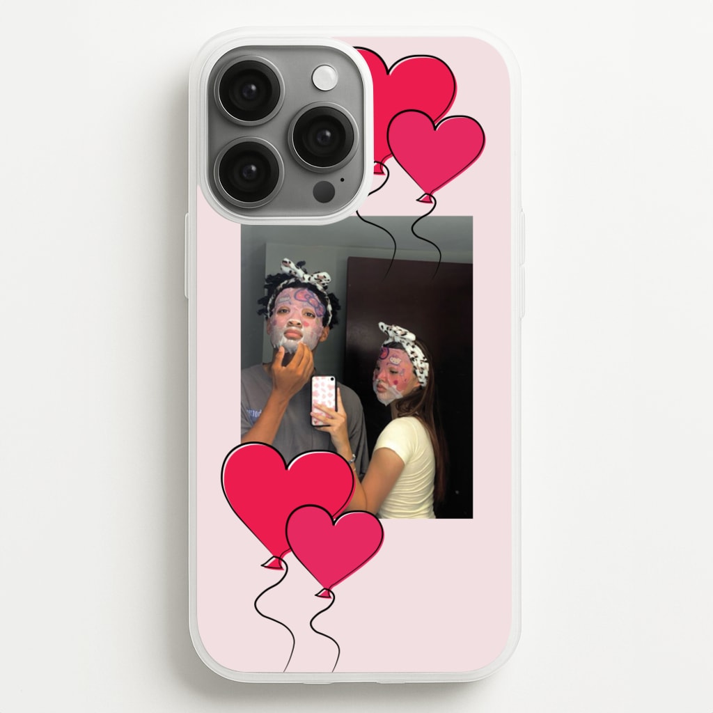 Heart Balloons - Personalised Couples - Personalised Valentine's Day Phone Case for iPhone 13 Pro Max
