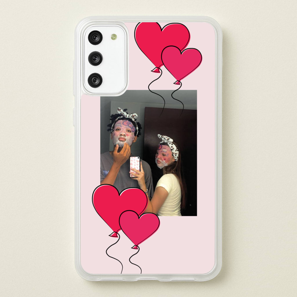 Heart Balloons - Personalised Couples - Personalised Valentine's Day Phone Case for Galaxy S20