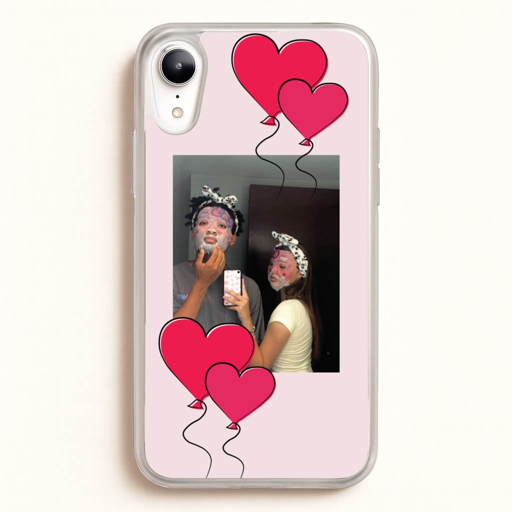Heart Balloons - Personalised Couples - Personalised Valentine's Day Phone Case for iPhone XR
