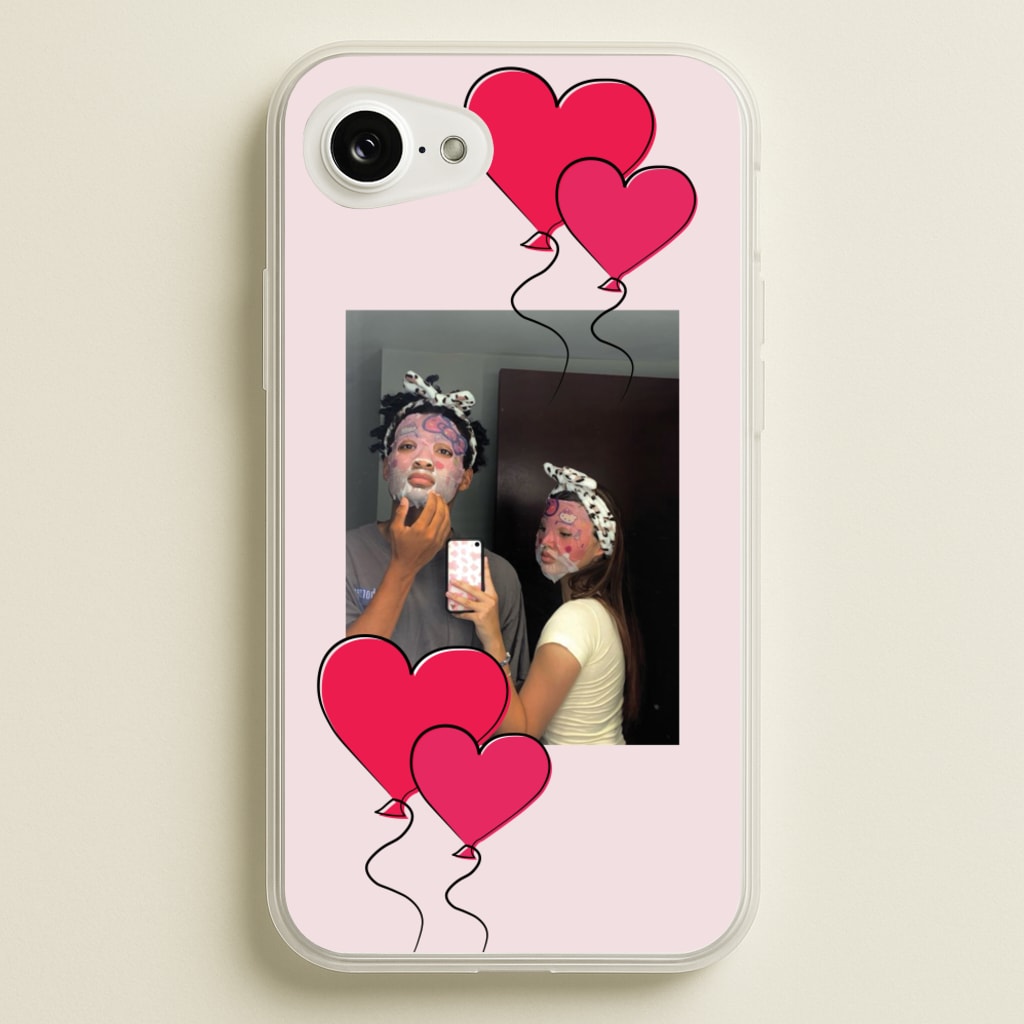 Heart Balloons - Personalised Couples - Personalised Valentine's Day Phone Case for iPhone 16e